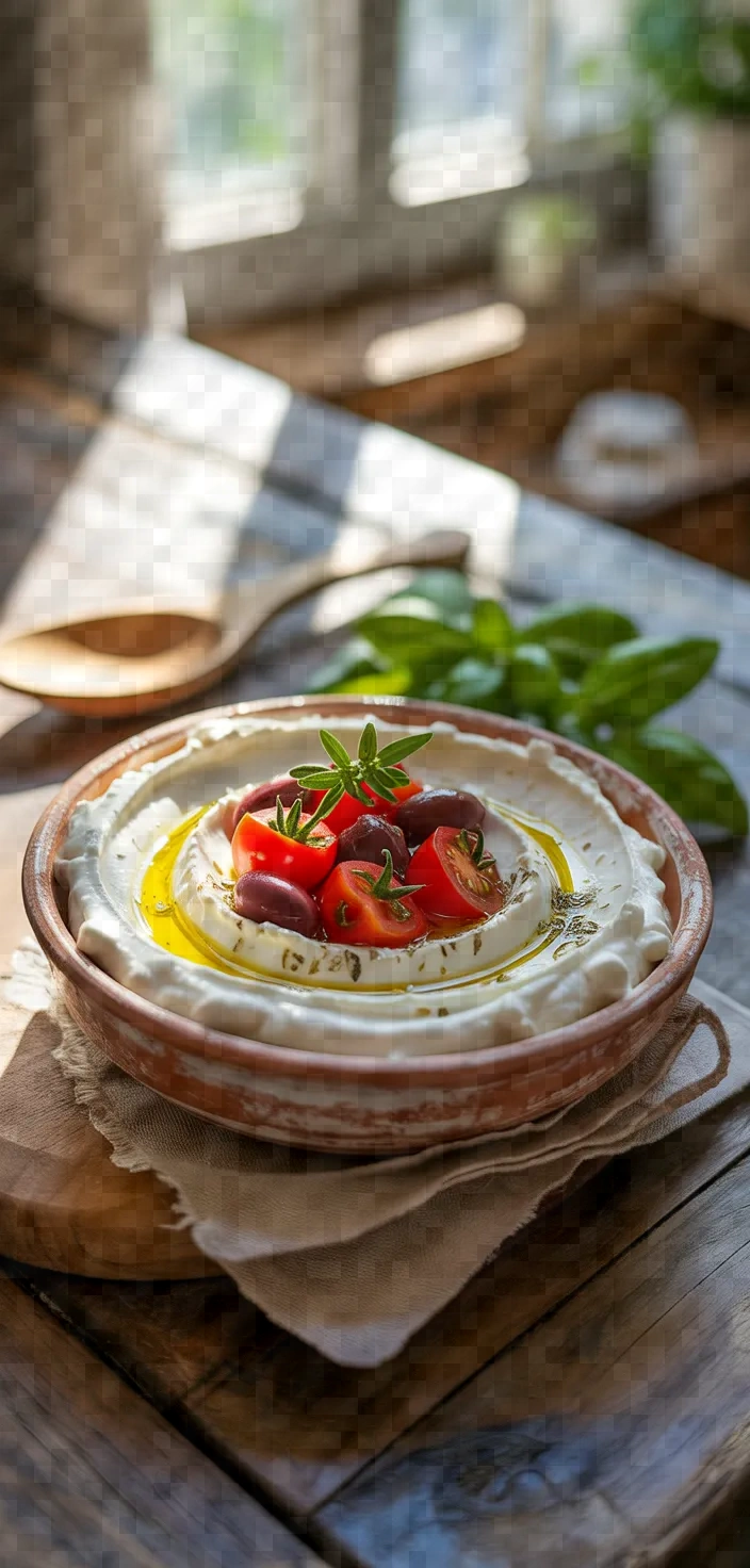 Whipped Feta Dip With Tomatoes Olives Recipe
