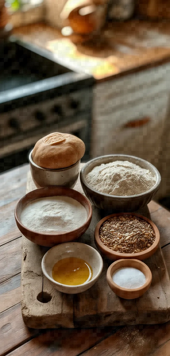 Ingredients photo for Whole Grain Seeded Rolls Recipe