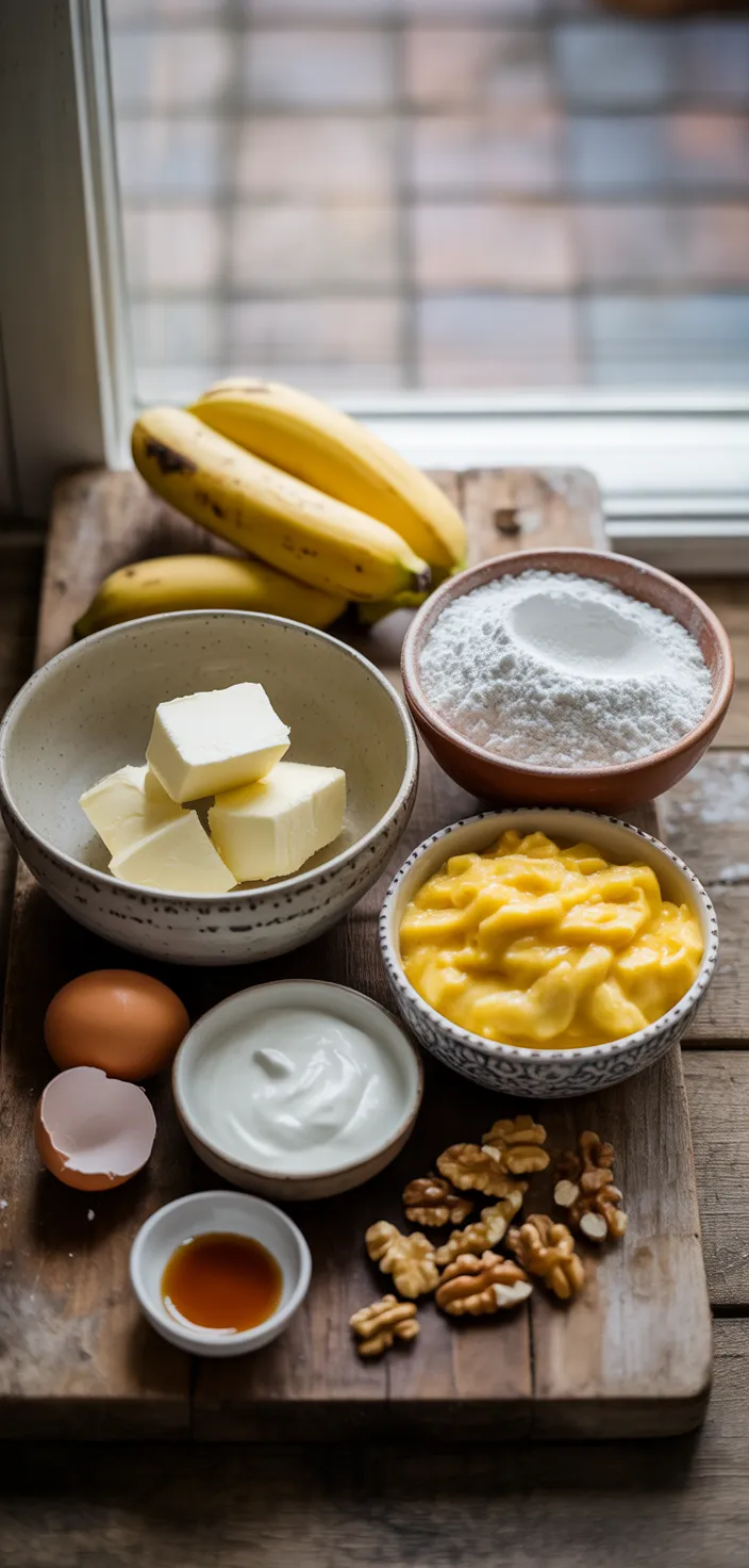 Ingredients photo for Banana Bread With Sour Cream Recipe