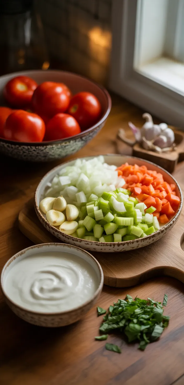 Ingredients photo for Best Creamy Tomato Basil Soup (Panera Copycat) Recipe