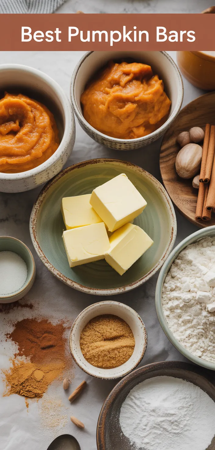 Ingredients photo for Best Pumpkin Bars Recipe