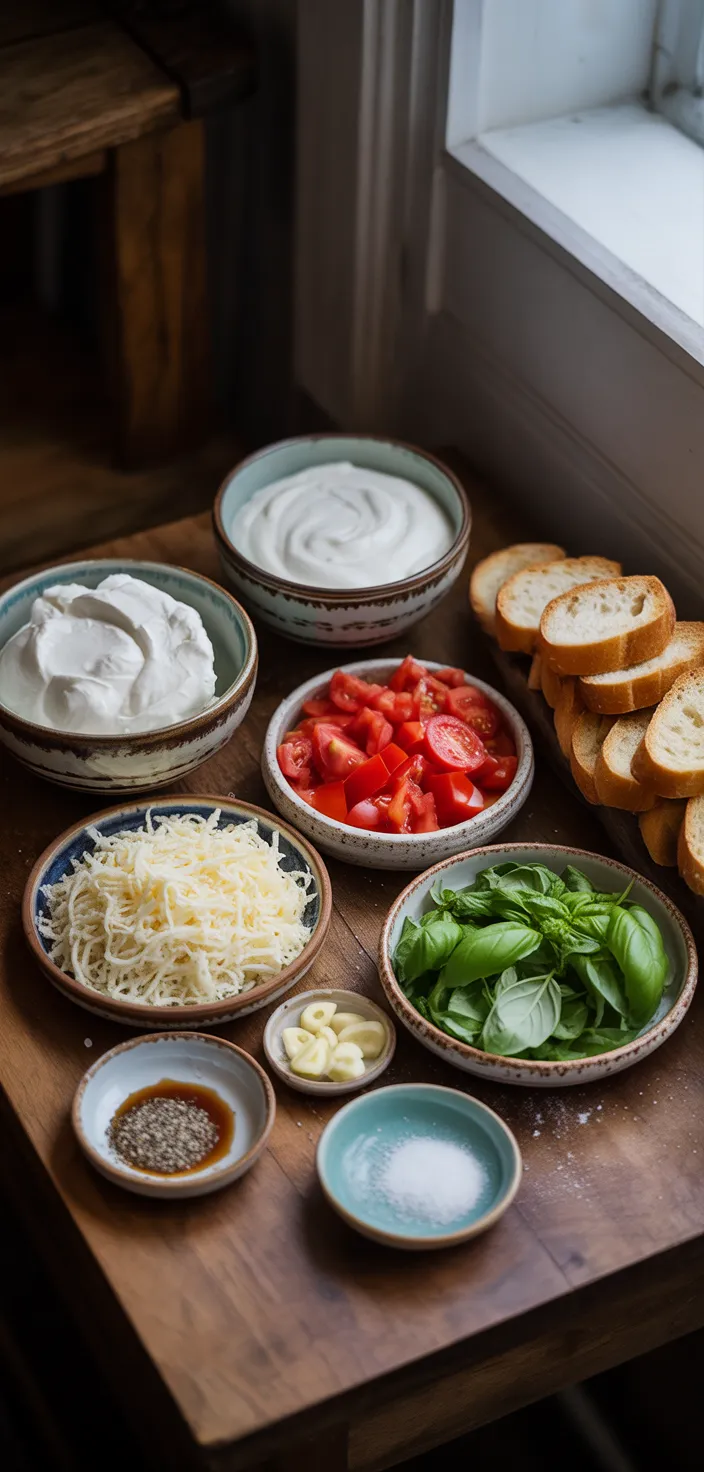 Ingredients photo for Bruschetta Dip Recipe
