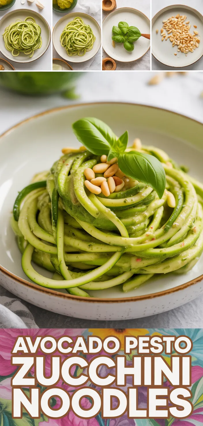 A photo of Avocado Pesto Zucchini Noodles Recipe