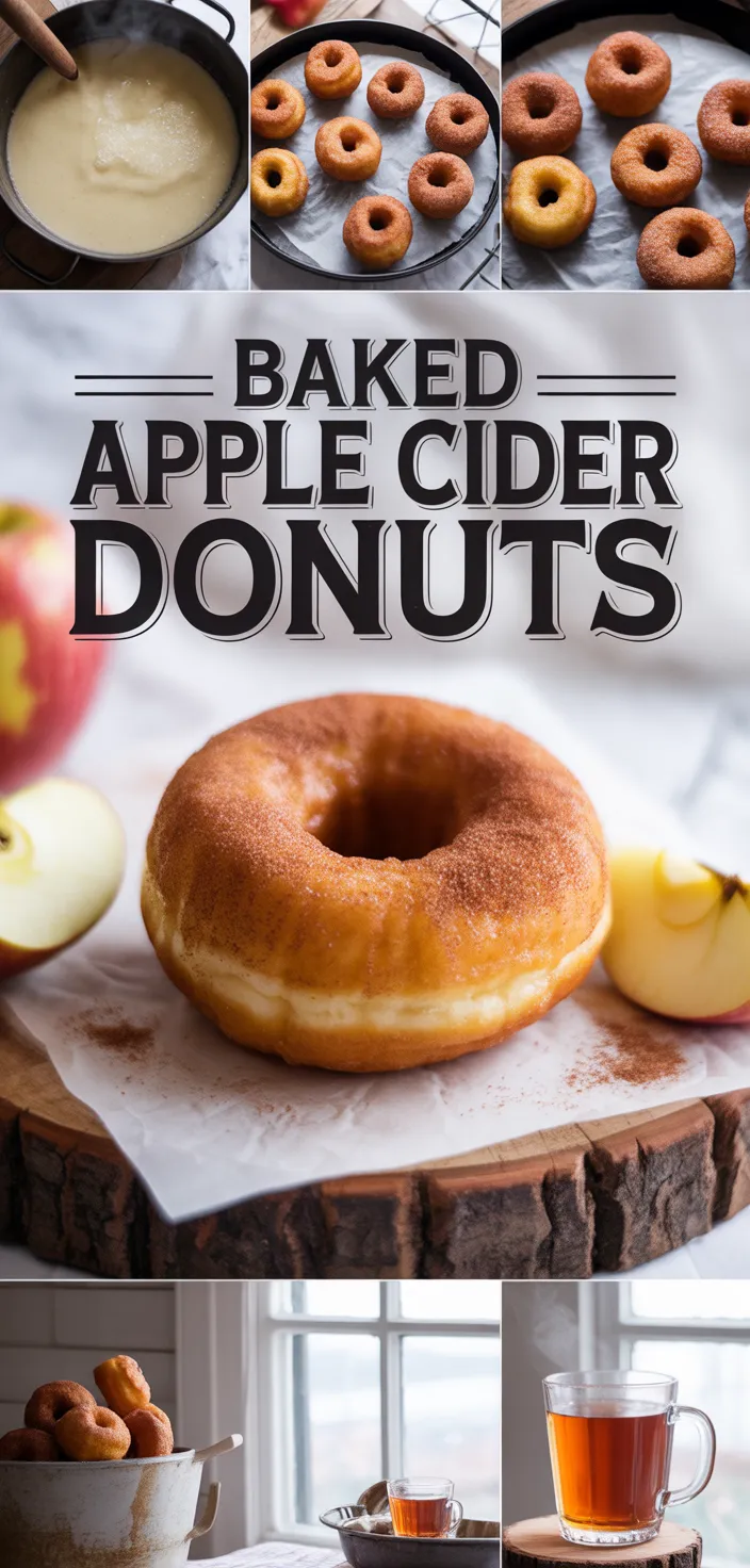 A photo of Baked Apple Cider Donuts With Cinnamon Sugar Recipe