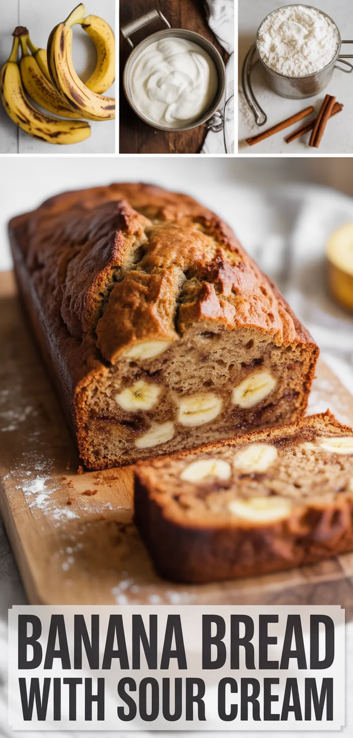 A photo of Banana Bread With Sour Cream Recipe