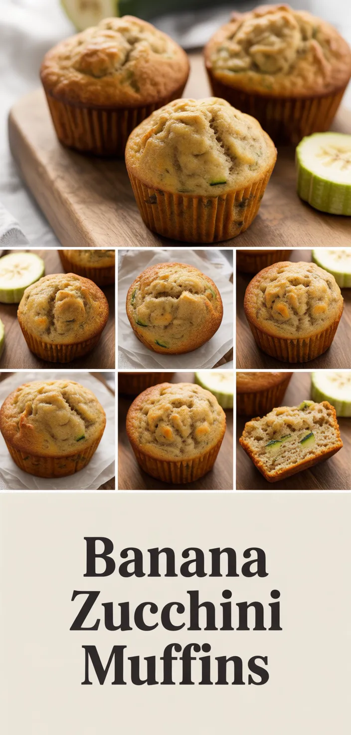 A photo of Banana Zucchini Muffins Recipe