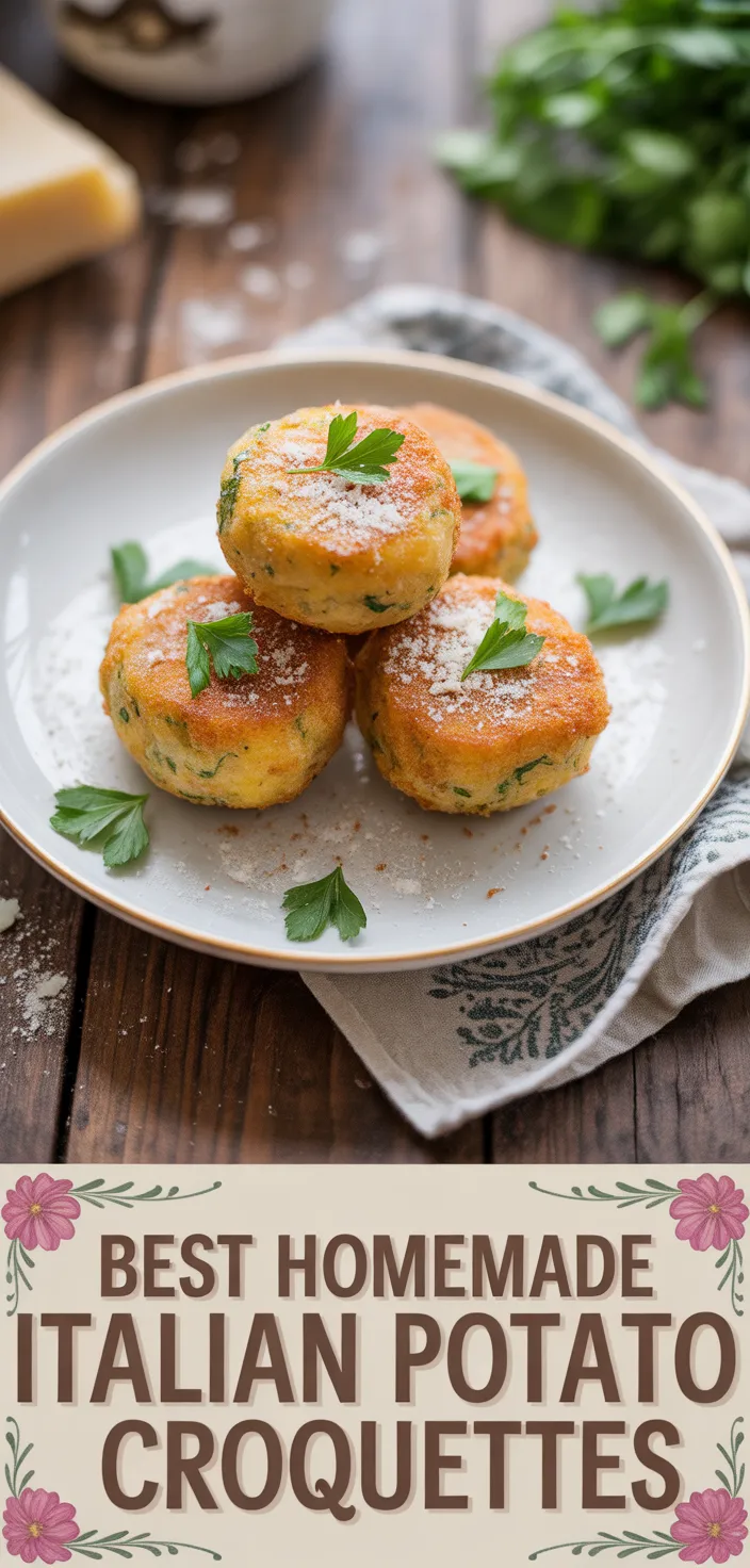A photo of Best Homemade Italian Potato Croquettes Recipe