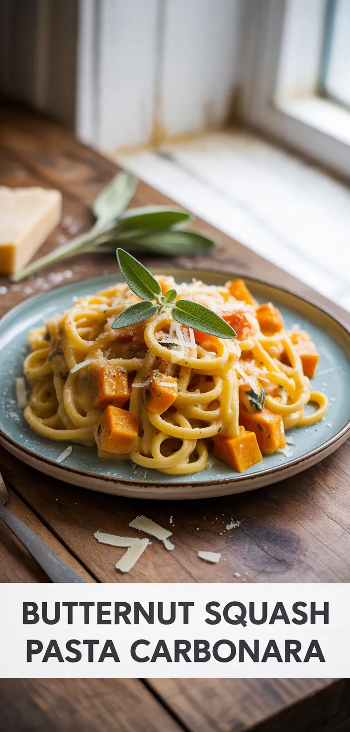 Butternut Squash Pasta Carbonara Recipe