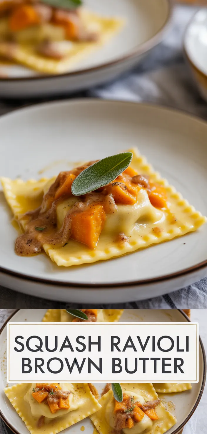 A photo of Butternut Squash Ravioli With Brown Butter Sauce Recipe