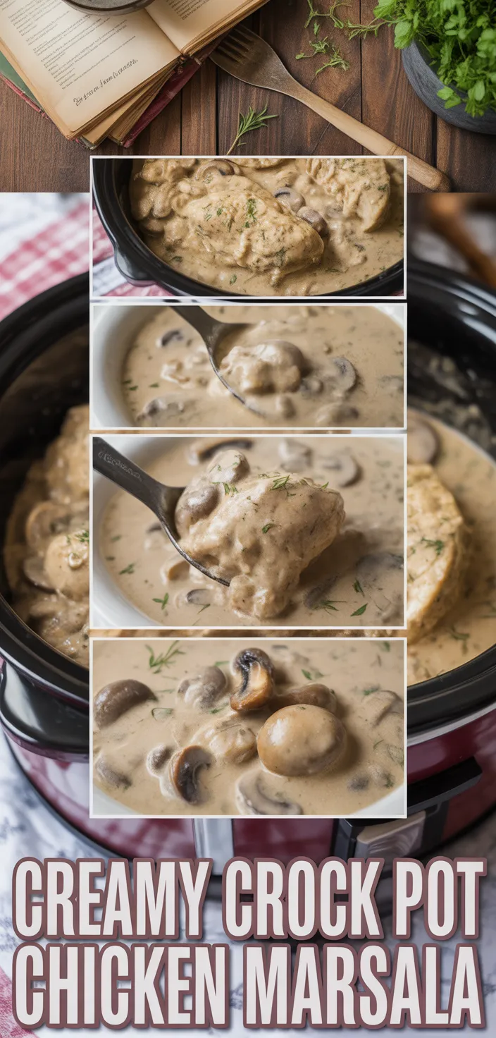 A photo of Creamy Crock Pot Chicken Marsala Recipe