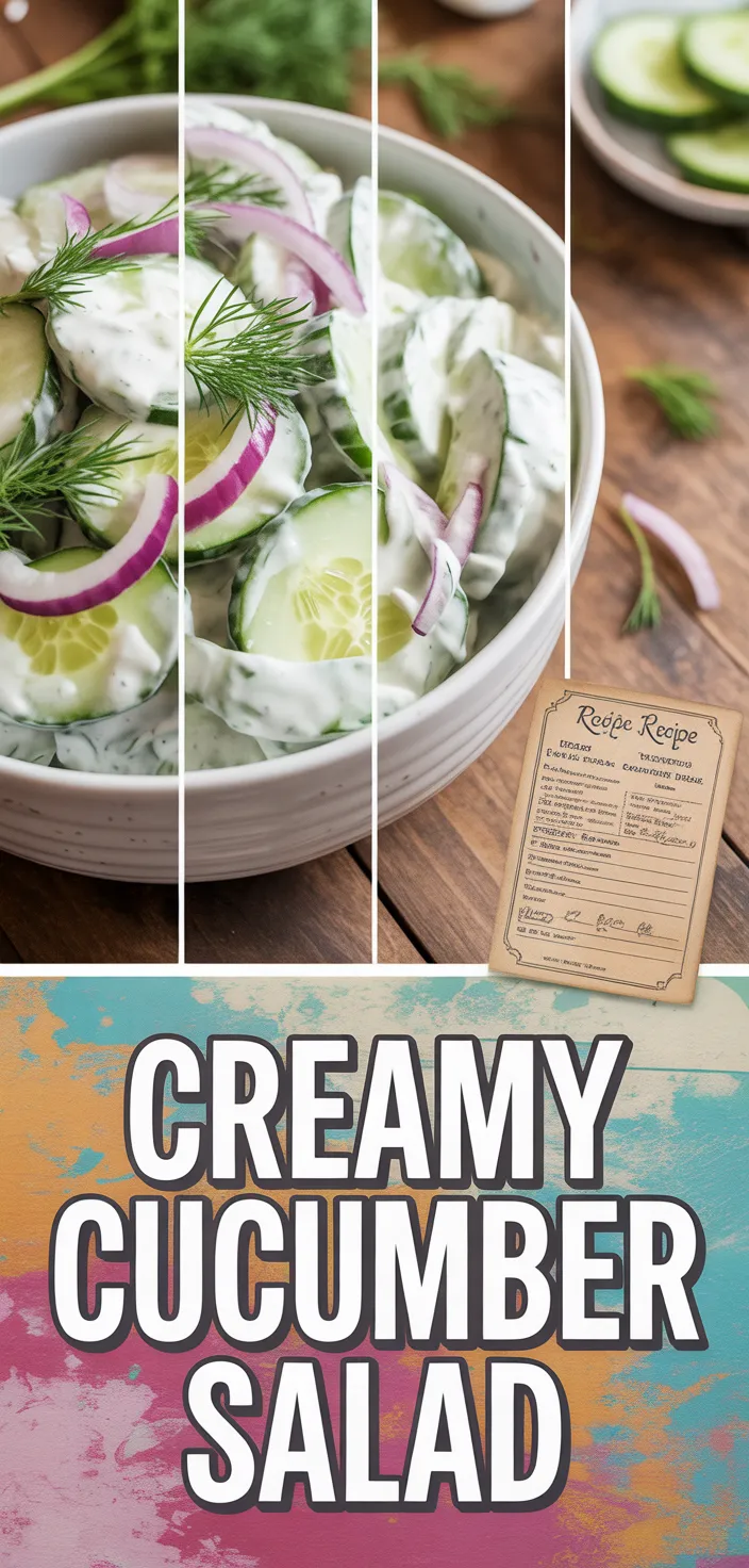 A photo of Creamy Cucumber Salad Recipe
