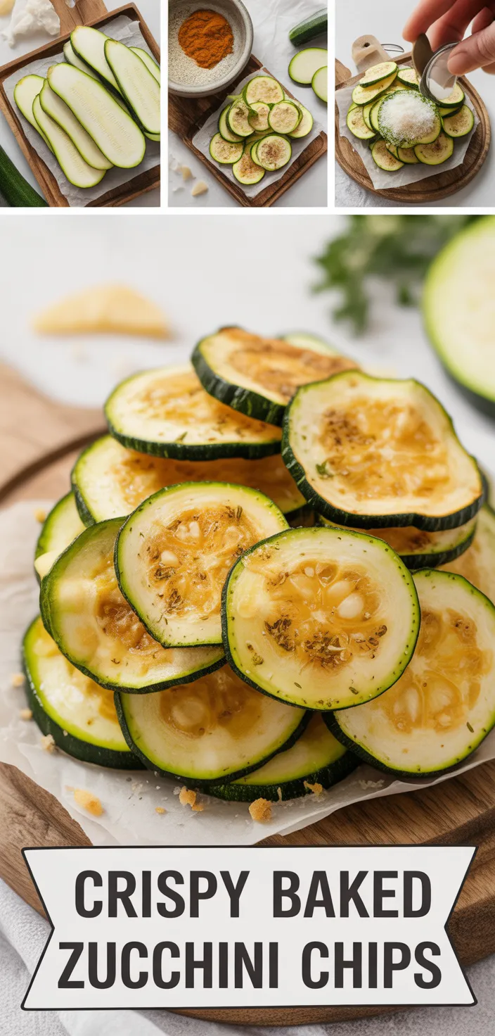 A photo of Crispy Baked Zucchini Chips Recipe