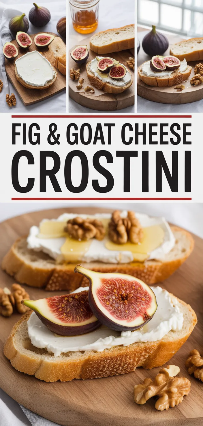 A photo of Fig & Goat Cheese Crostini Recipe