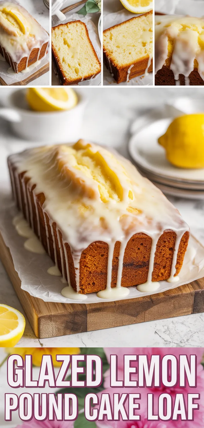A photo of Glazed Lemon Pound Cake Loaf Recipe
