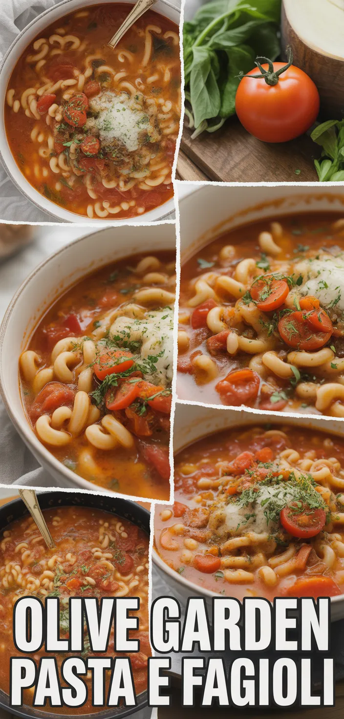 A photo of Olive Garden Pasta E Fagioli Recipe