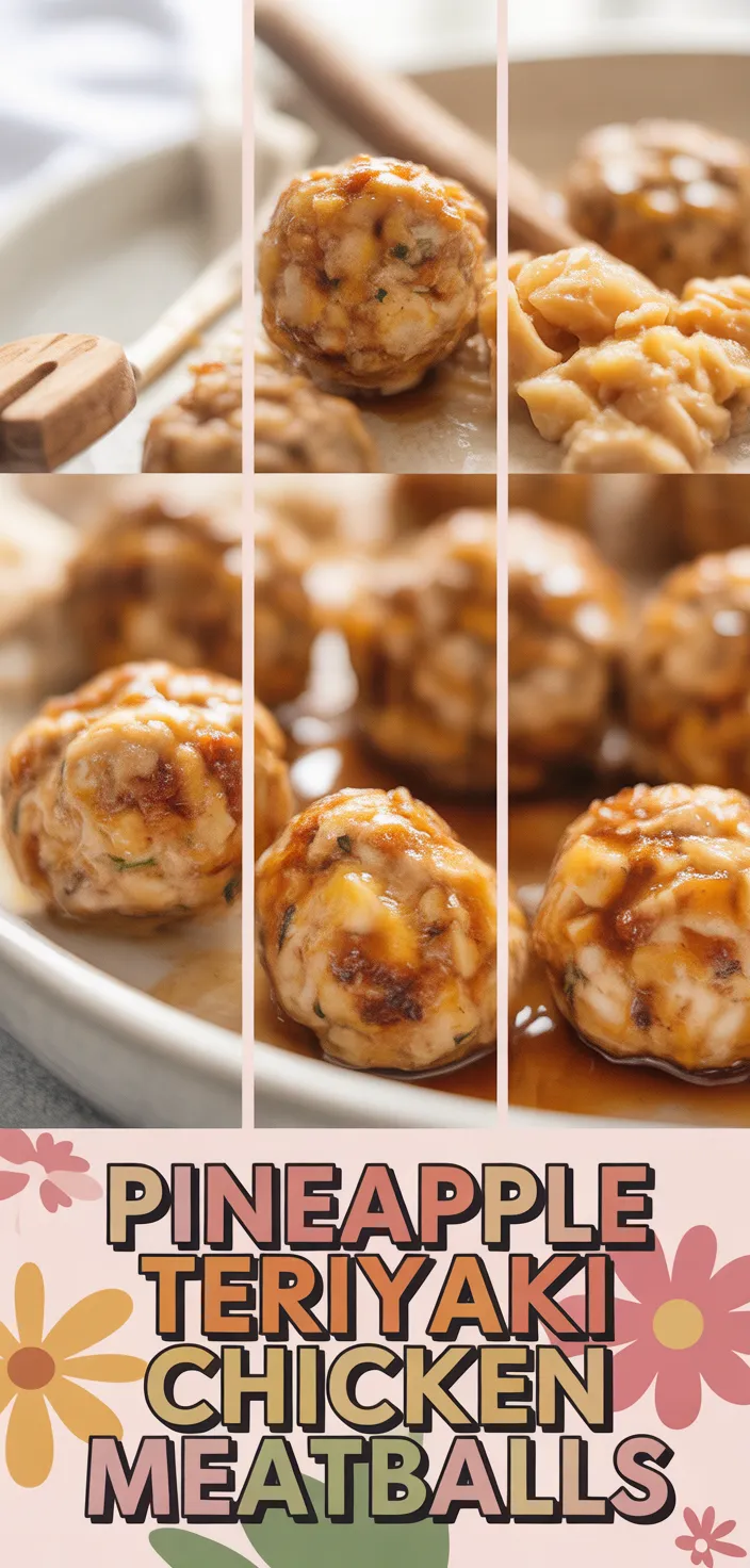 Pineapple Teriyaki Chicken Meatballs Recipe