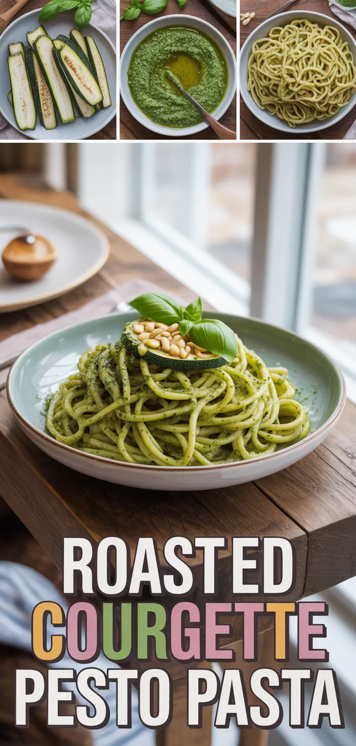 Roasted Courgette Pesto Pasta Recipe
