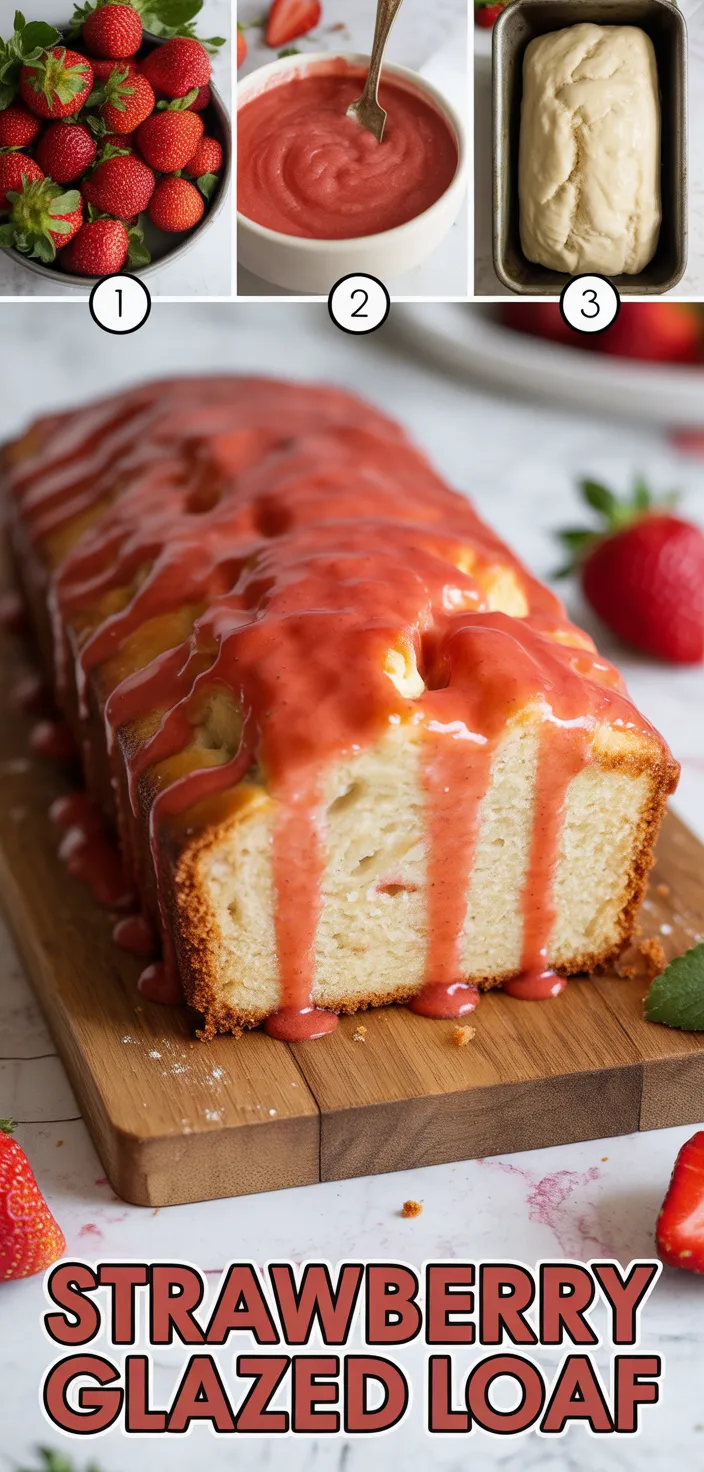 Strawberry Bread Loaf With Strawberry Glaze Recipe