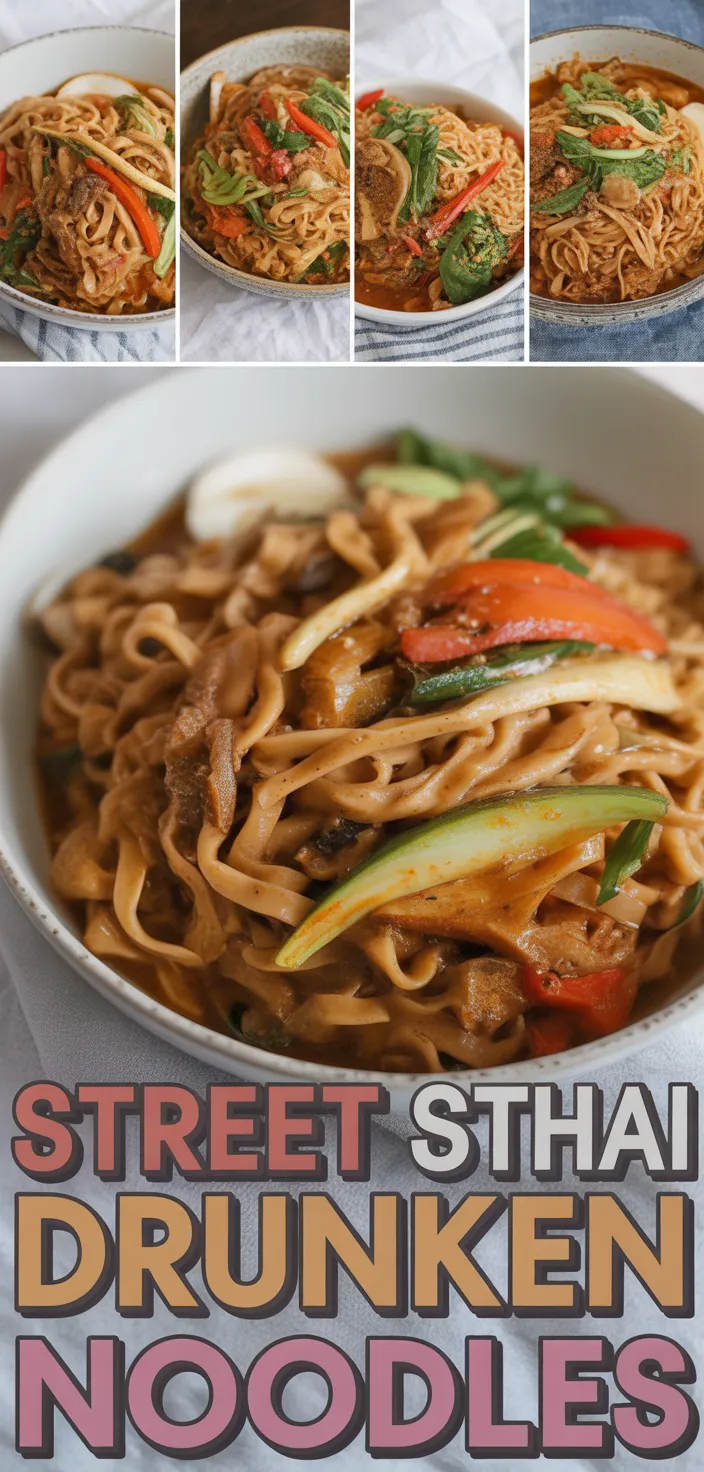 A photo of Street Style Thai Drunken Noodles Recipe