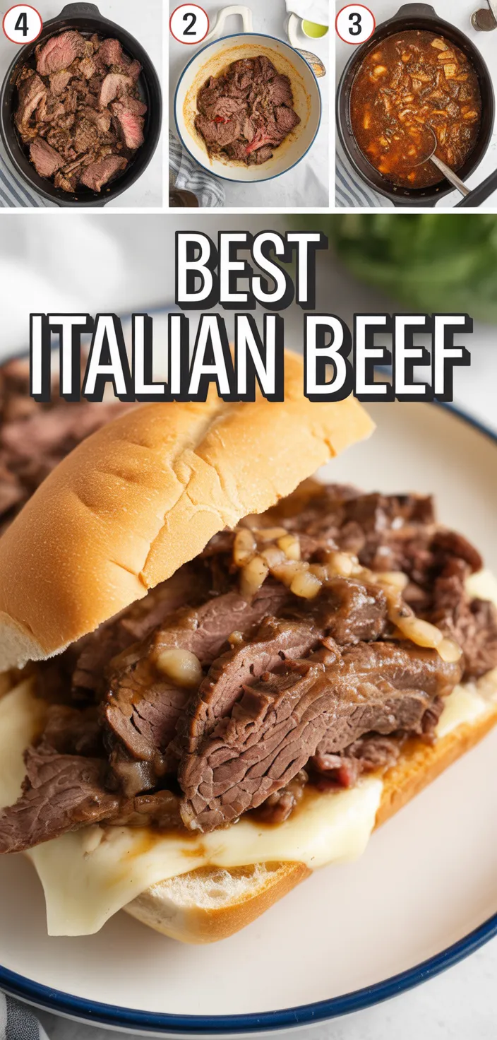 A photo of The BEST EVER Slow Cooker Italian Beef! Recipe