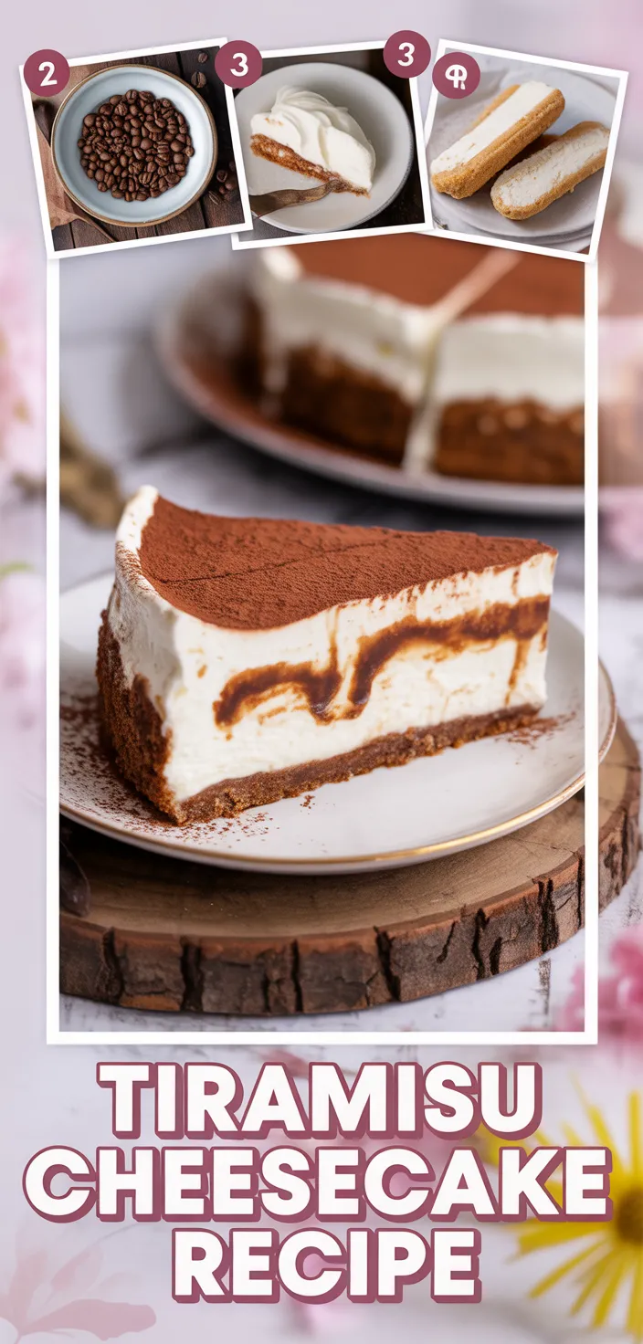 A photo of Tiramisu Cheesecake Recipe
