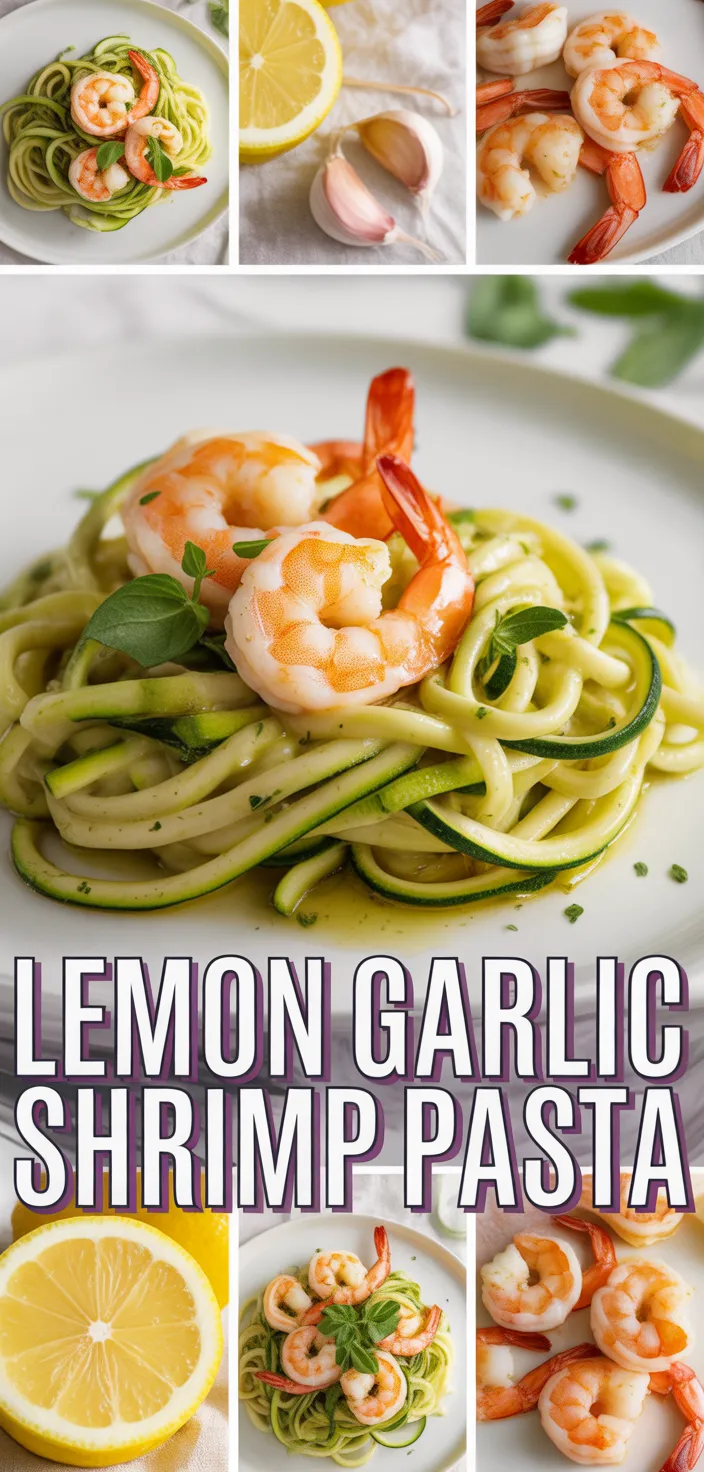 A photo of Zucchini Pasta With Lemon Garlic Shrimp Recipe