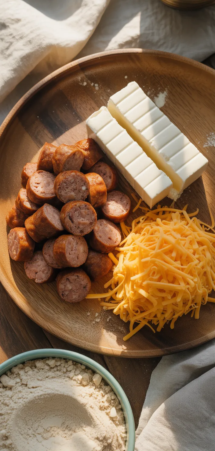 Ingredients photo for Cream Cheese Sausage Balls Recipe