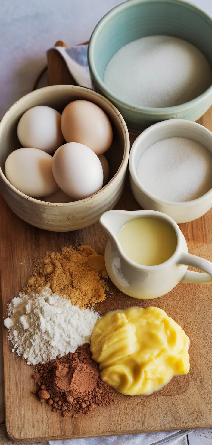 Ingredients photo for Easy Banana Magic Cake Recipe