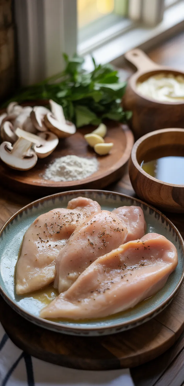 Ingredients photo for Easy Chicken Marsala Recipe