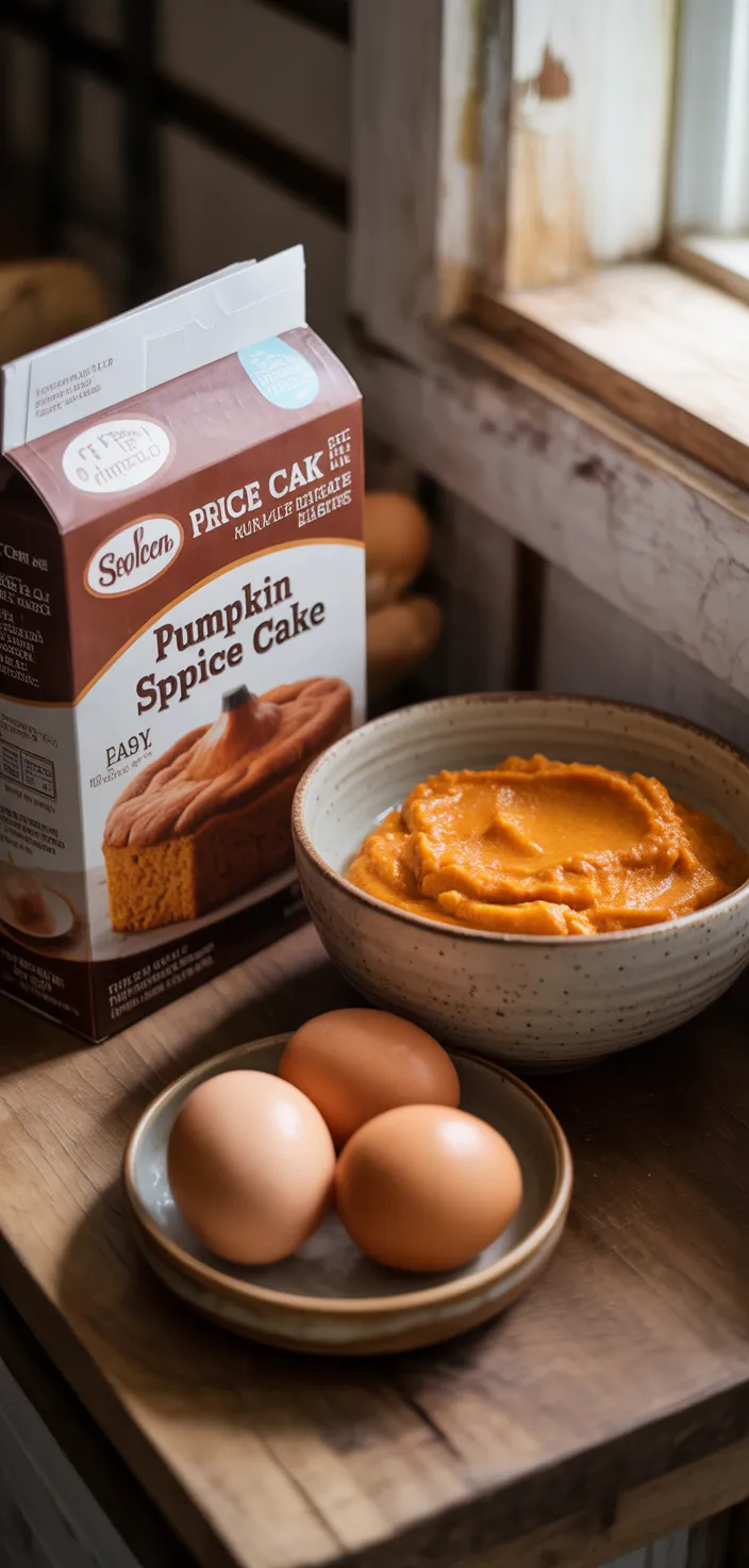 Ingredients photo for Easy Pumpkin Spice Cake Recipe