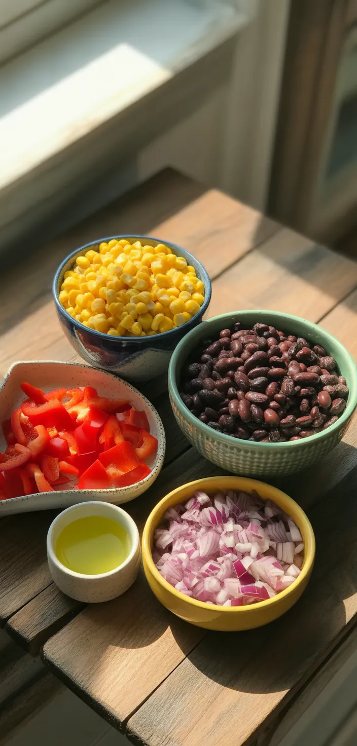 Ingredients photo for Healthy Corn And Black Bean Salad Recipe