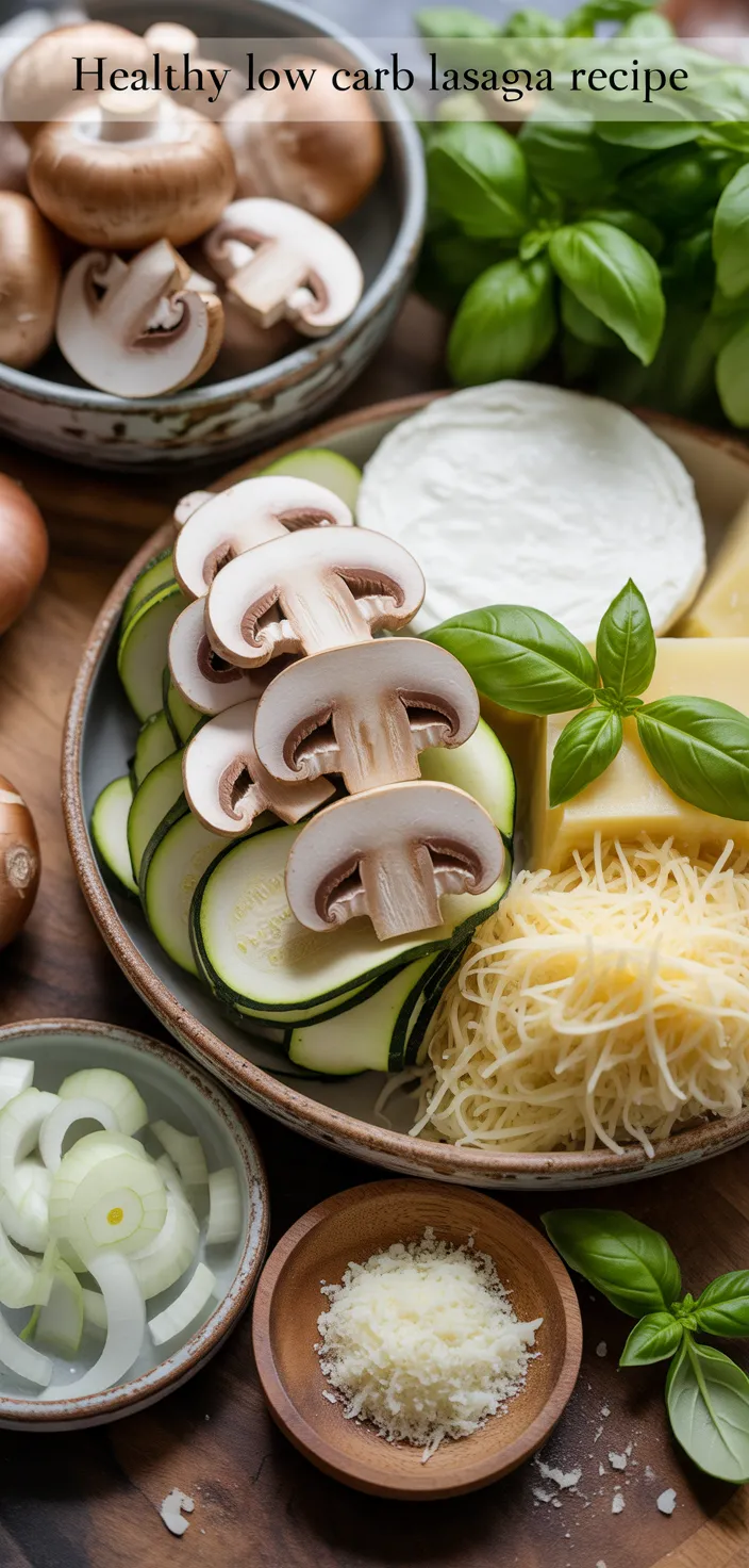 Ingredients photo for Healthy Low Carb Lasagna Recipe