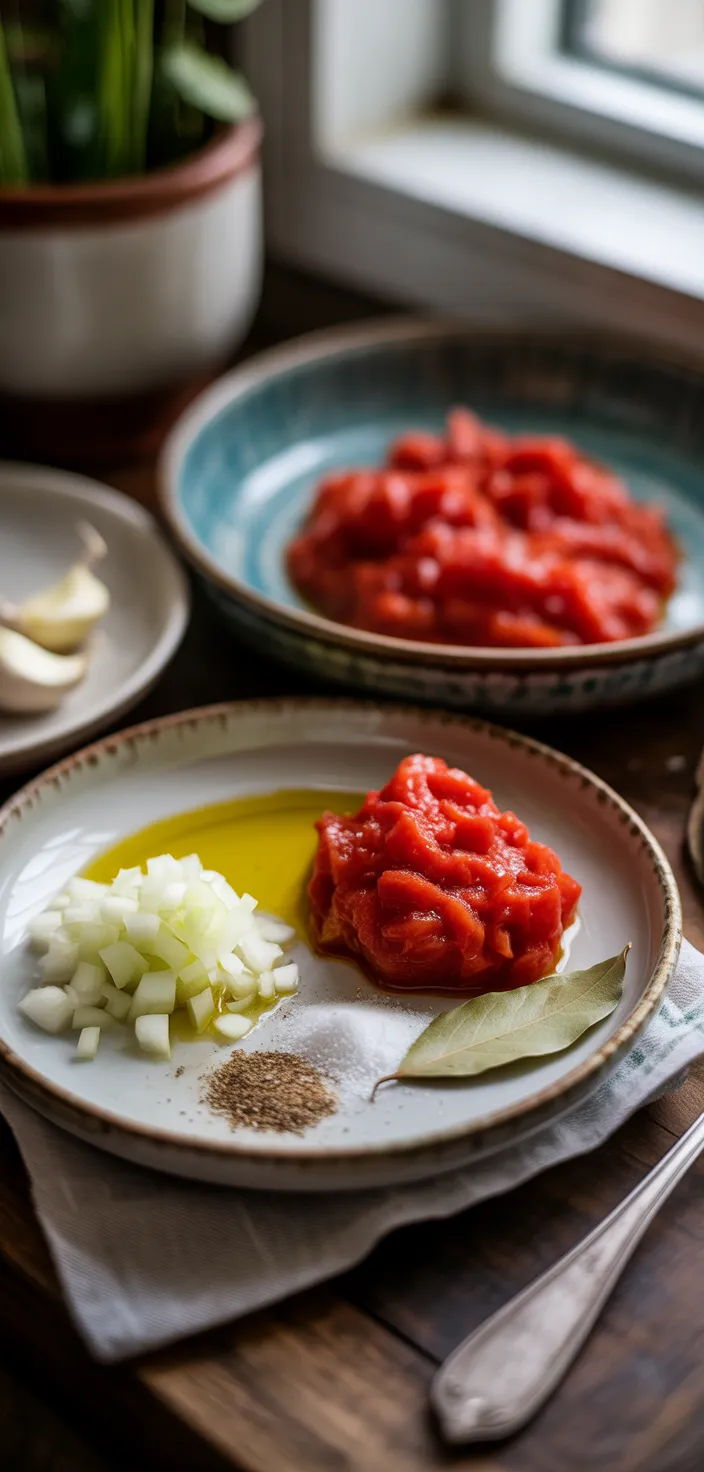 Ingredients photo for Homemade Tomato Sauce Recipe