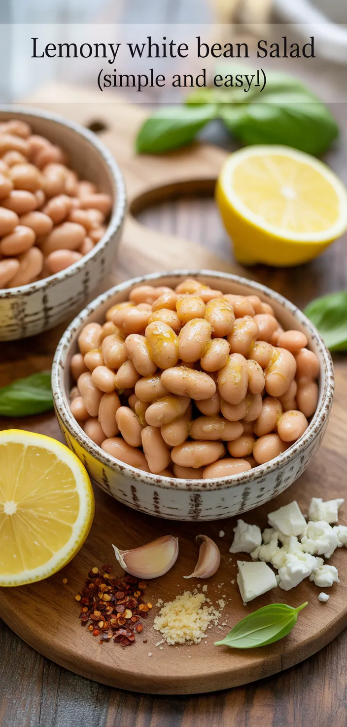 Ingredients photo for Lemony White Bean Salad (simple And Easy!) Recipe