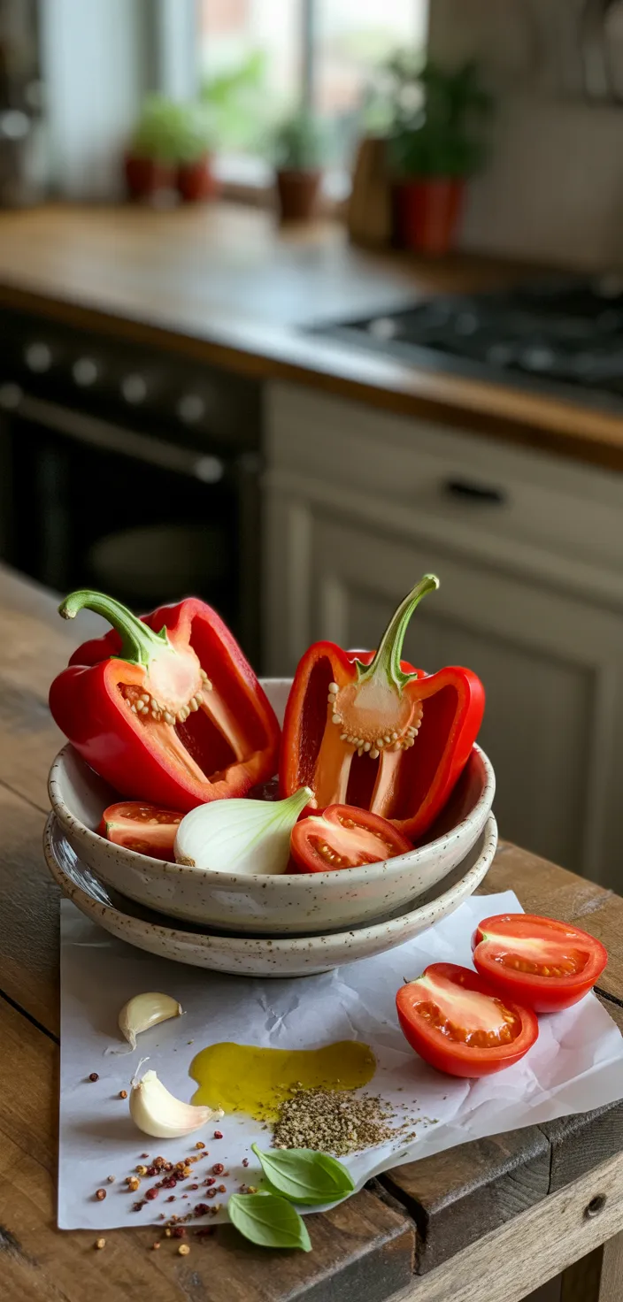 Ingredients photo for Roasted Red Pepper And Tomato Soup Recipe