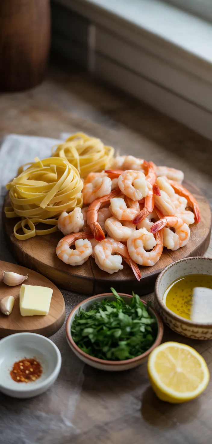 Ingredients photo for Shrimp Scampi Linguine Recipe