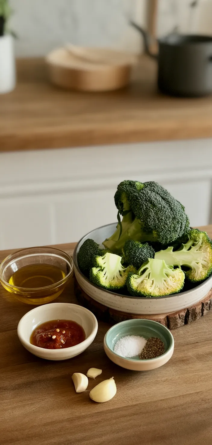 Ingredients photo for Sweet Chili Roasted Broccoli Recipe