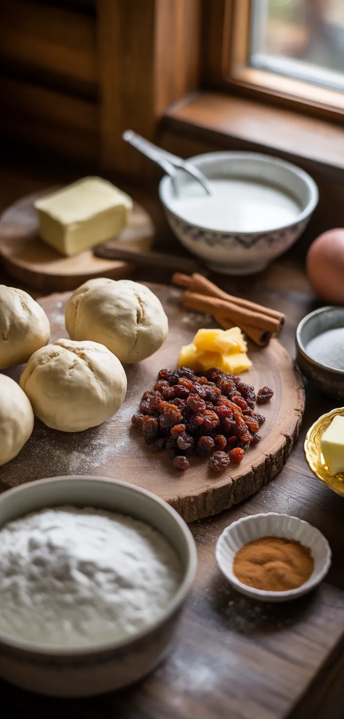 Ingredients photo for Traditional Hot Cross Buns Recipe