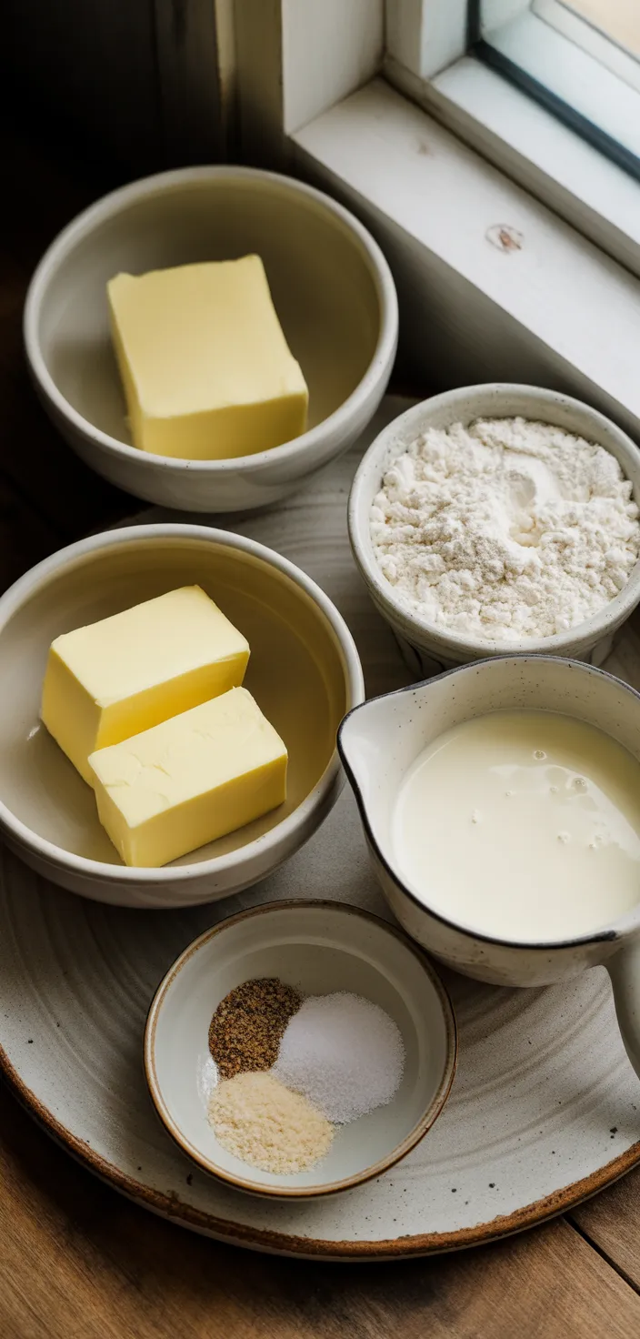 Ingredients photo for Béchamel Sauce (Besciamella) Recipe
