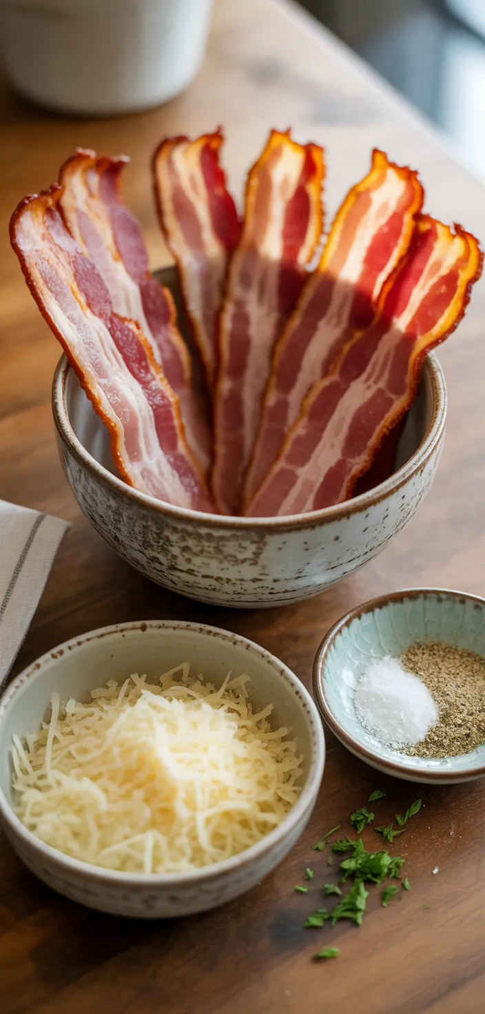 Ingredients photo for Bacon Parmesan Crisps Recipe