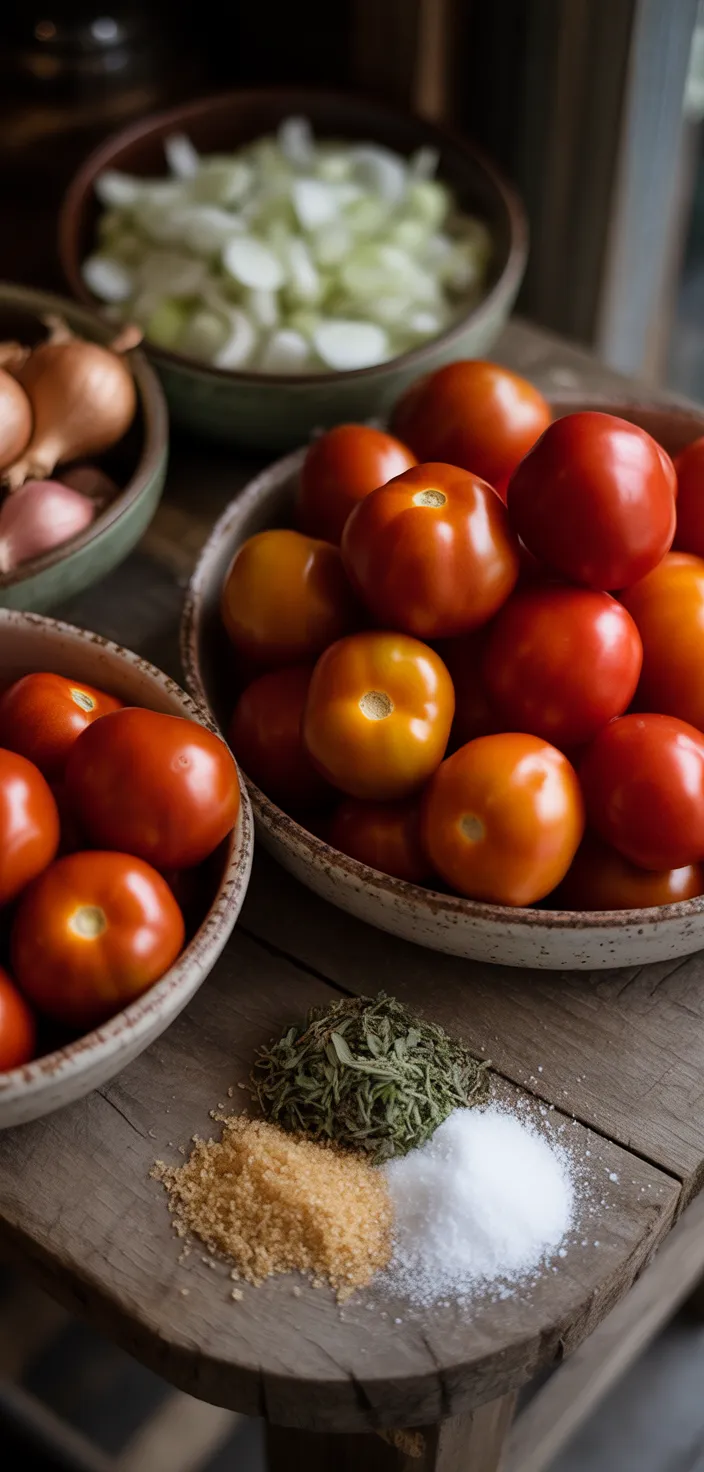 Ingredients photo for Canning Tomato Sauce Recipe