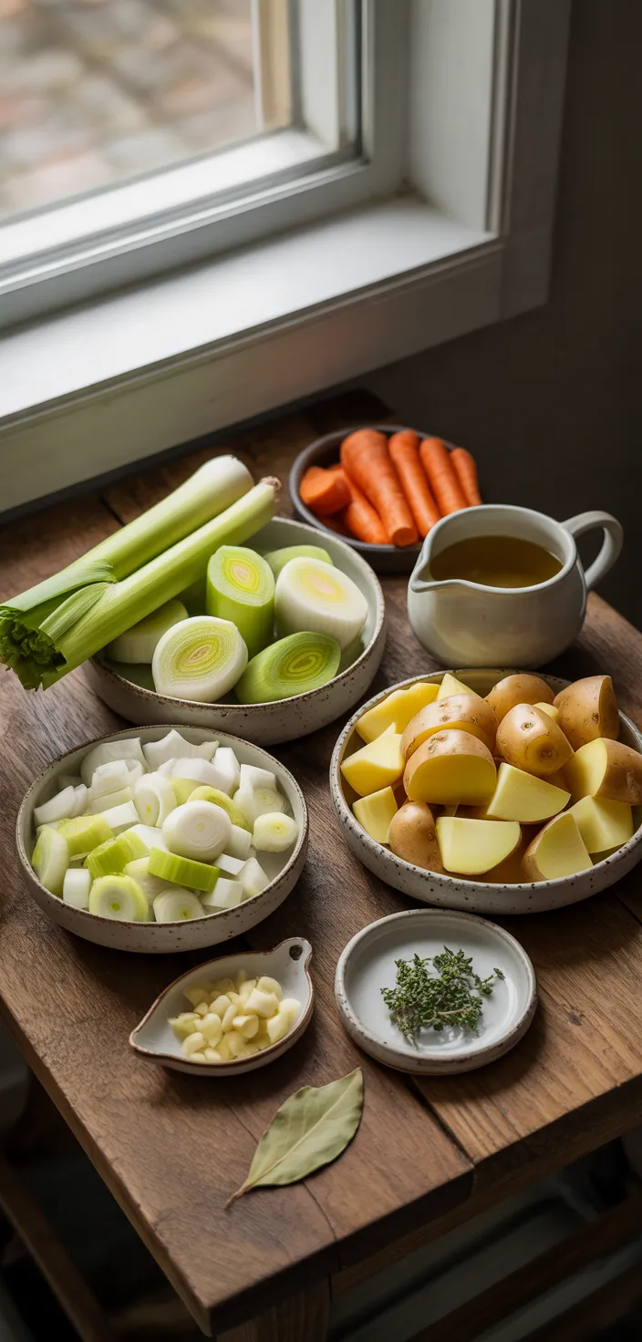 Ingredients photo for Celery Leek Soup Recipe