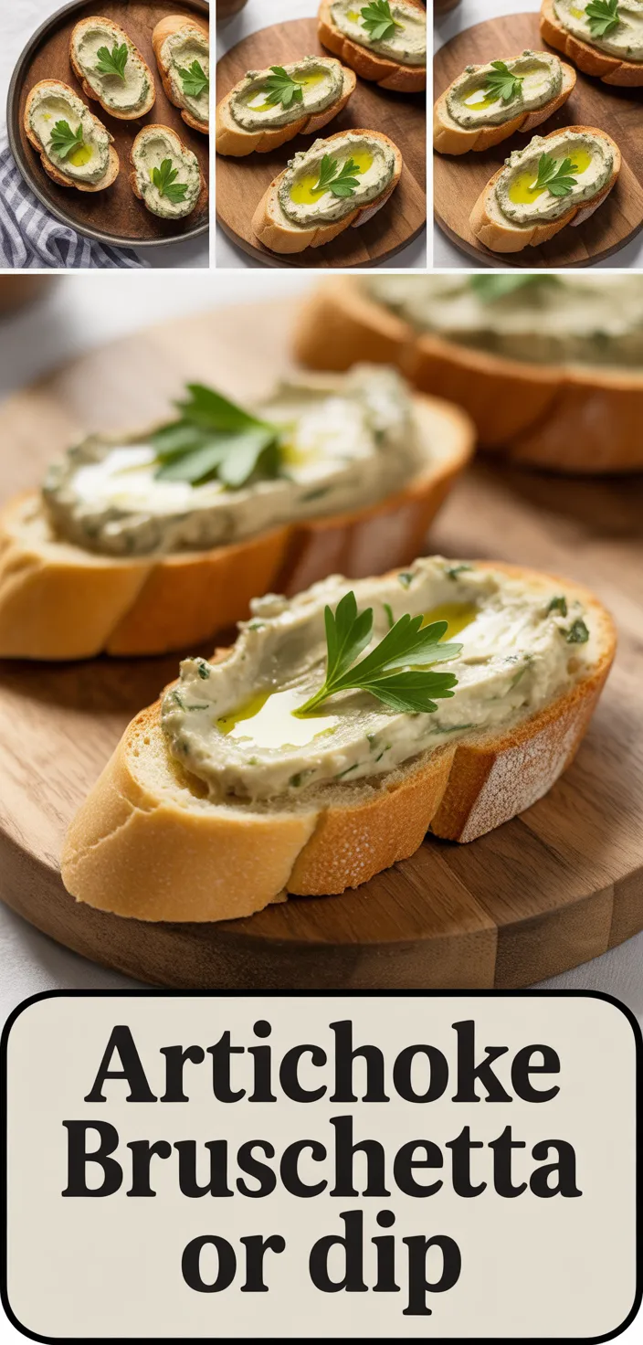 Artichoke Bruschetta {or} Hot Artichoke Dip Recipe