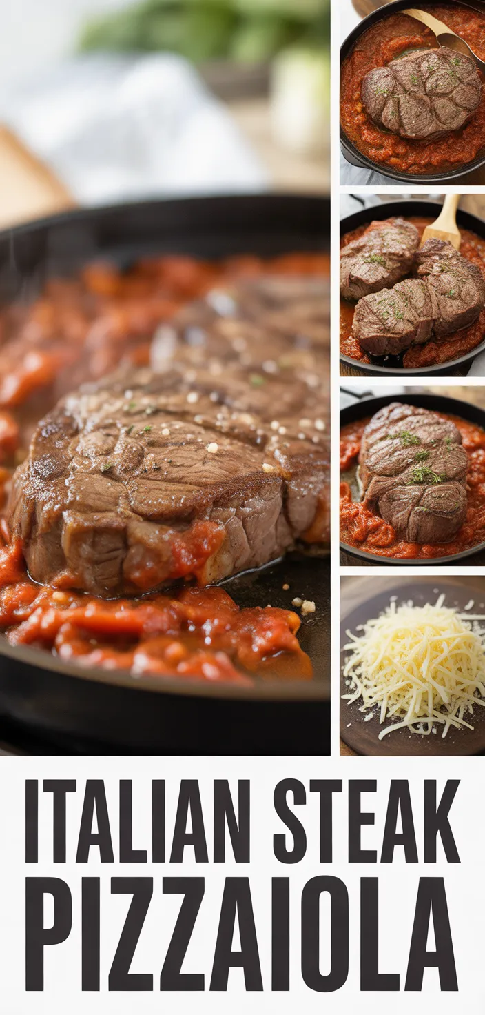 A photo of Authentic Italian Steak Pizzaiola Recipe With Tomato Sauce