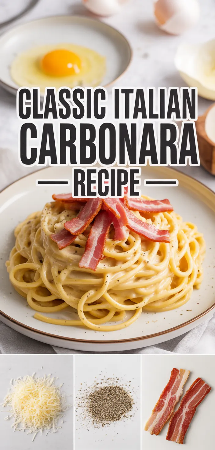 A photo of Classic Italian Carbonara Recipe
