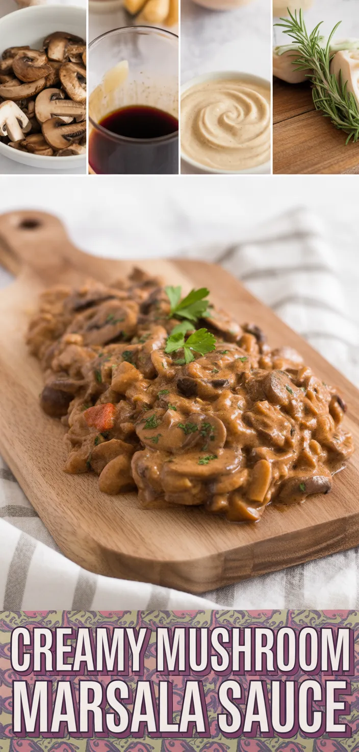 A photo of Creamy Mushroom Marsala Sauce Recipe