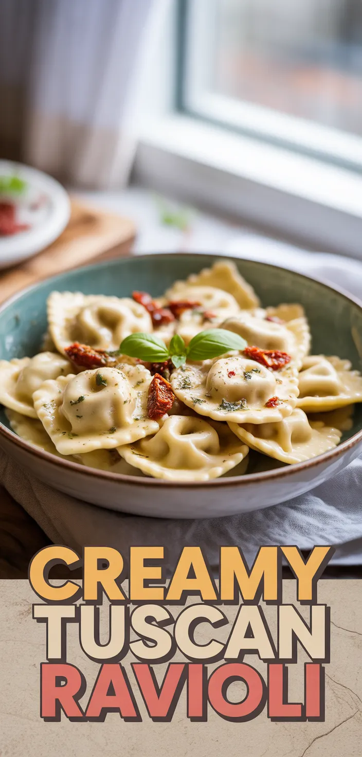Creamy Tuscan Ravioli Recipe