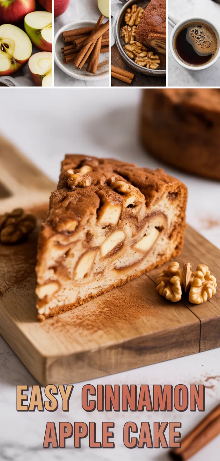 A photo of EASY CINNAMON APPLE CAKE Recipe