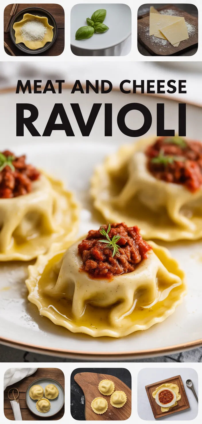Homemade Savory Meat And Cheese Ravioli Recipe