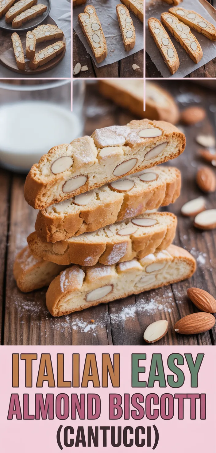 A photo of Italian Easy Almond Biscotti (Cantucci) Recipe
